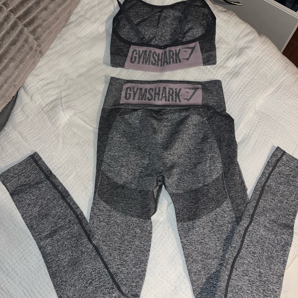 Gymshark Gray Sports Bra and Leggings Set